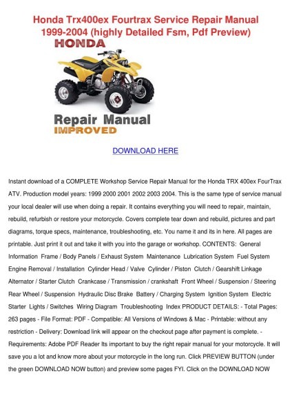 05 400ex Service Manual Pdf 05 400ex Service Manual Pdf