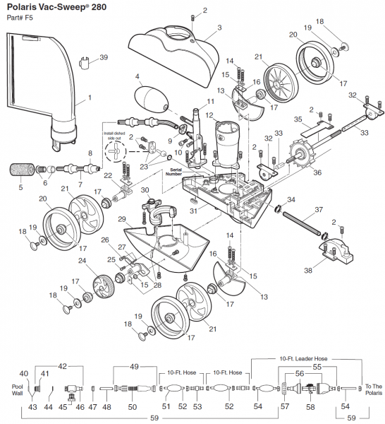 Polaris 280 Pool Cleaner Replacement Parts Polaris 280 Pool Cleaner Replacement Parts