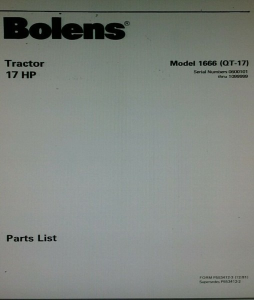 Bolens Qt Bolens Qt