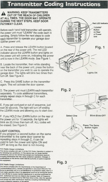 Master Mechanic Garage Door Opener