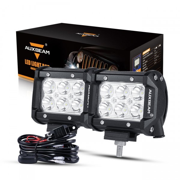 Amazon Com Auxbeam Led Light Bar 4 Inch 18w Led Pods 1800lm Spot Amazon Com Auxbeam Led Light Bar 4 Inch 18w Led Pods 1800lm Spot