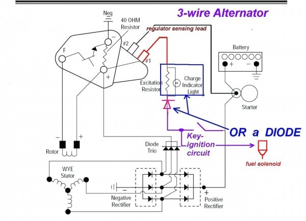 delco remy alternator wiring diagram internal  headlight