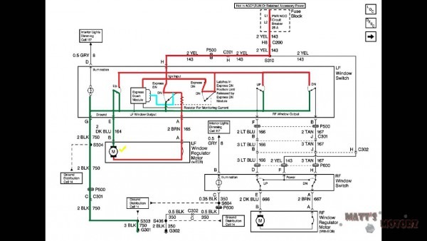 Power Window Wiring Diagram Explaination [1999 Pontiac Grand Prix Power Window Wiring Diagram Explaination [1999 Pontiac Grand Prix