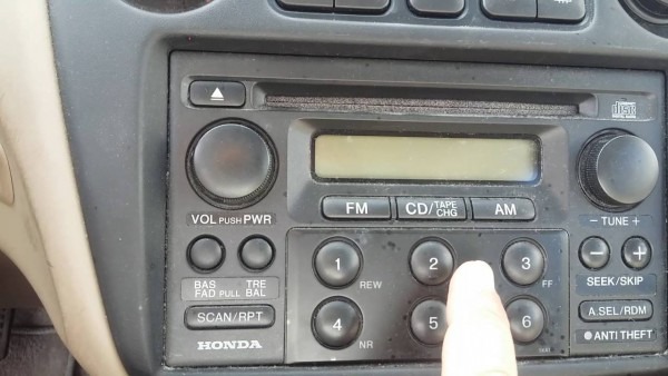 1992 Honda Accord Radio Code
