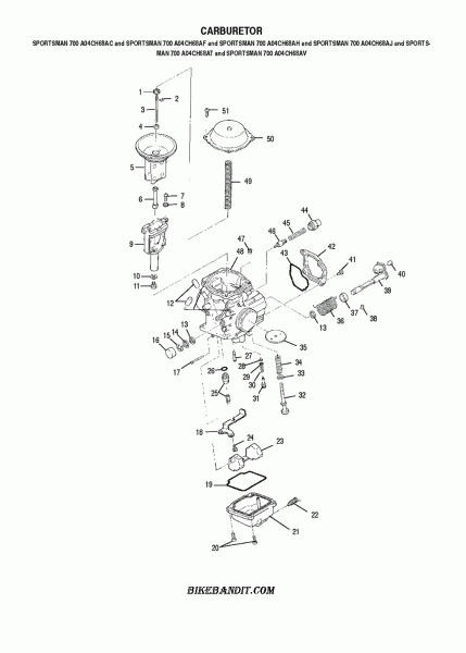 2004 Polaris Sportsman 700 Parts