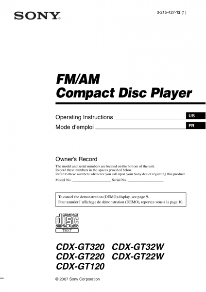 Download Free Pdf For Sony Cdx Download Free Pdf For Sony Cdx