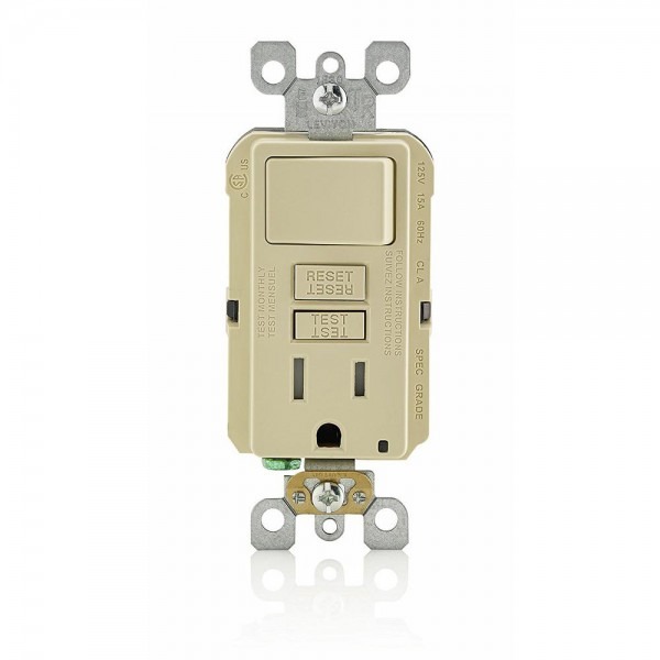 Leviton 15 Amp Smartlockpro Combination Gfci Outlet And Switch Leviton 15 Amp Smartlockpro Combination Gfci Outlet And Switch